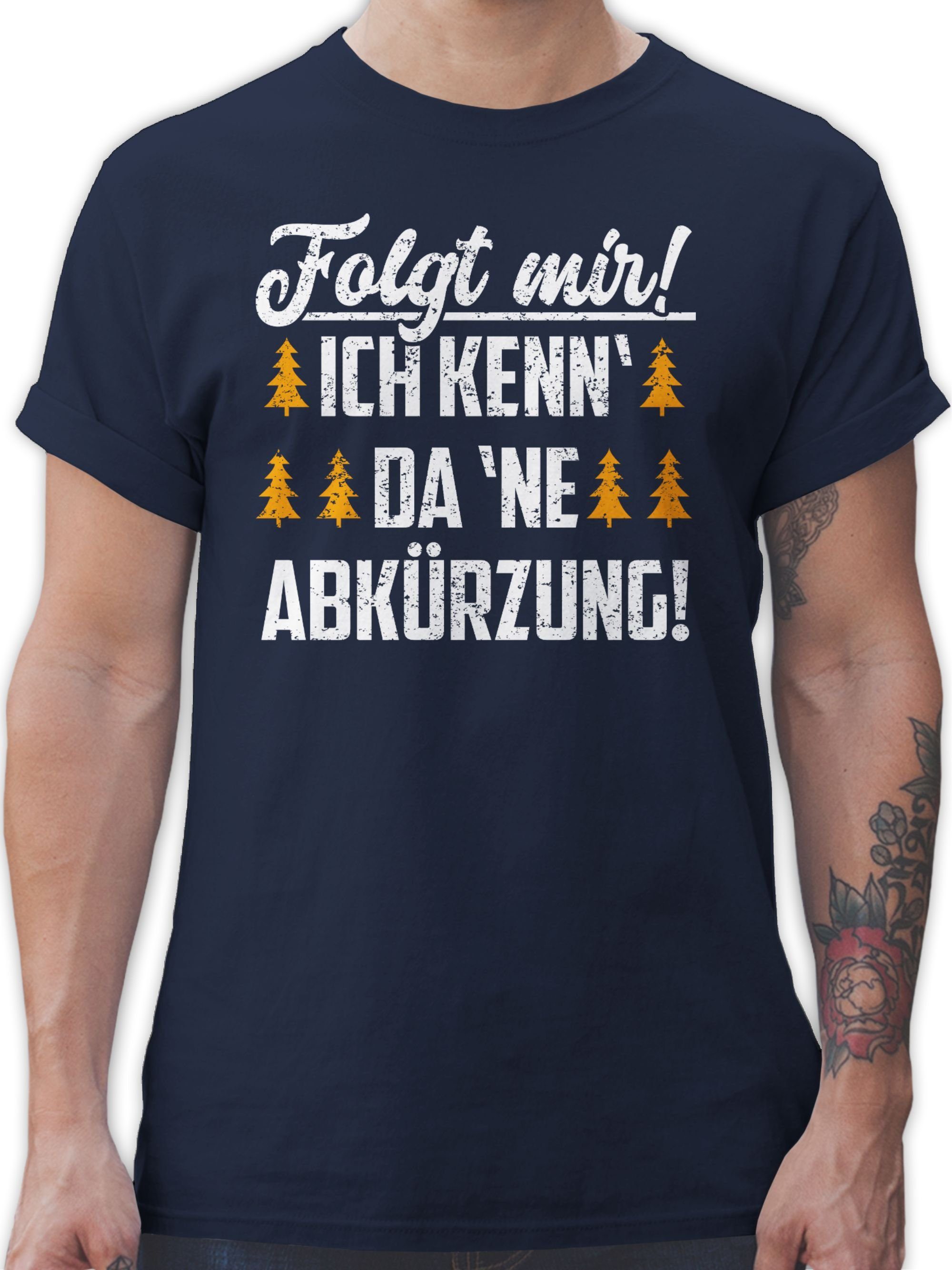 Zubehör T-Shirt mir! kenn' Navy Sport da 'ne Blau Ich Shirtracer 03 Abkürzung! Folgt