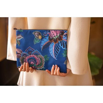 PiP Studio Reisebehälter Kosmetiktasche Pouch Flach Cece Fiore Charly Blau (L)