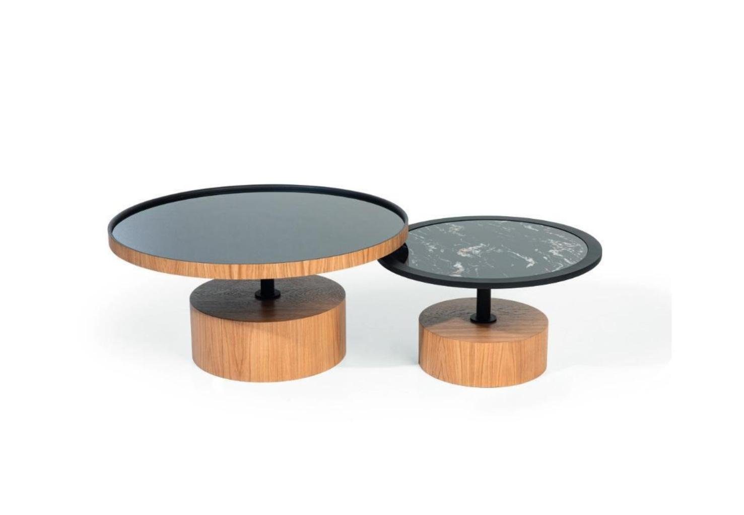 Couchtische Möbel Tische 2x JVmoebel Luxus 2x Set Europa Made in Couchtisch Tisch Konsolen (2-St., neu Glas Couchtische),