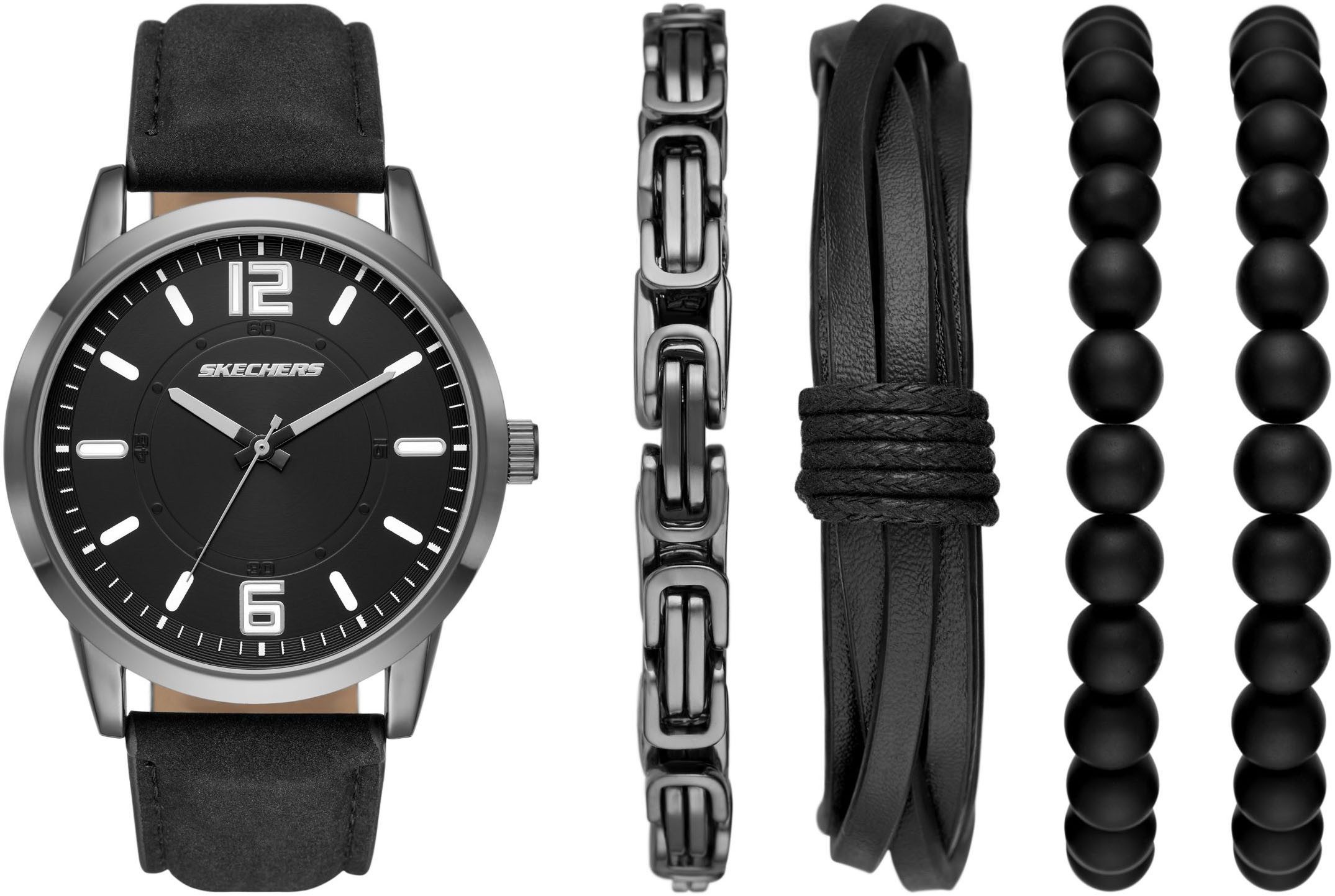 Skechers Quarzuhr SR9043, (Set, 5-tlg., mit 4 Schmuckarmbändern), Armbanduh günstig online kaufen