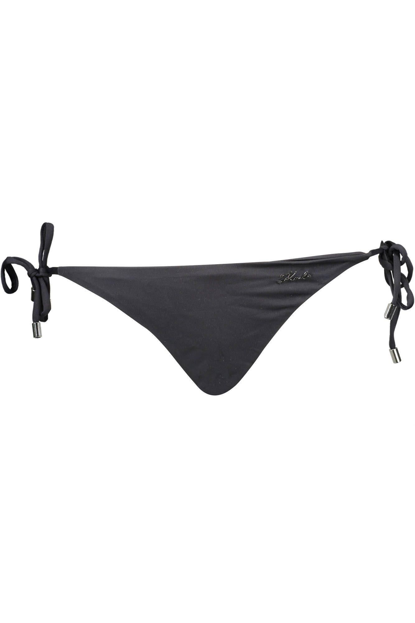 KARL LAGERFELD Badeanzug Eleganter Strand-Slip für Damen in Schwarz mit verstellbaren Bändche