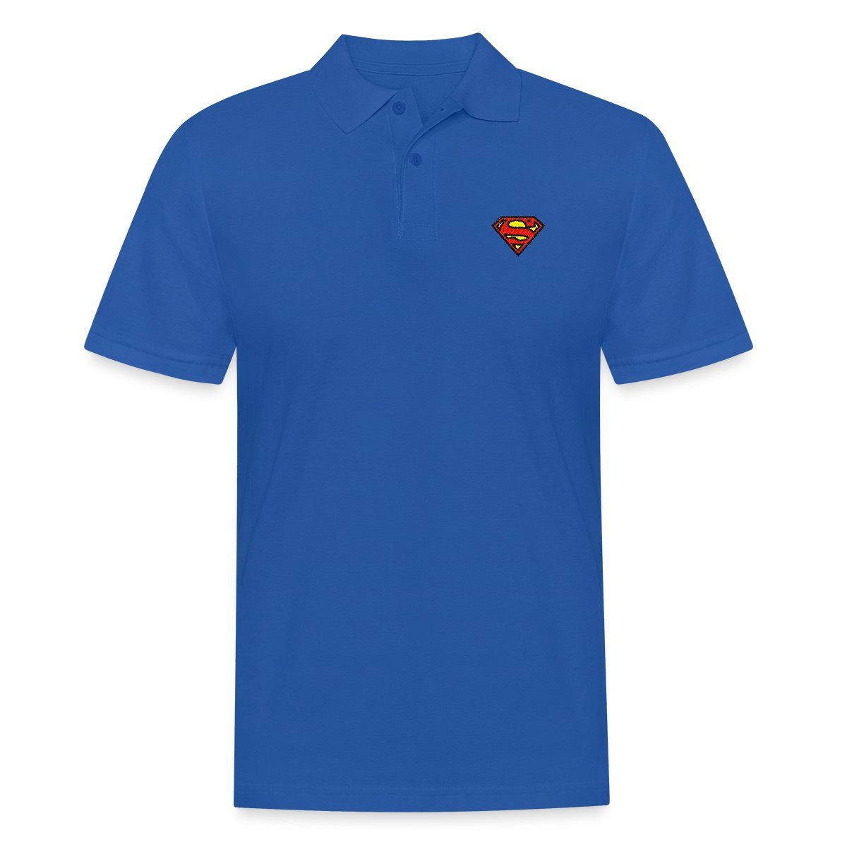 Spreadshirt Poloshirt Superman Original Logo S-Shield Stick Herren Poloshirt (1-tlg)