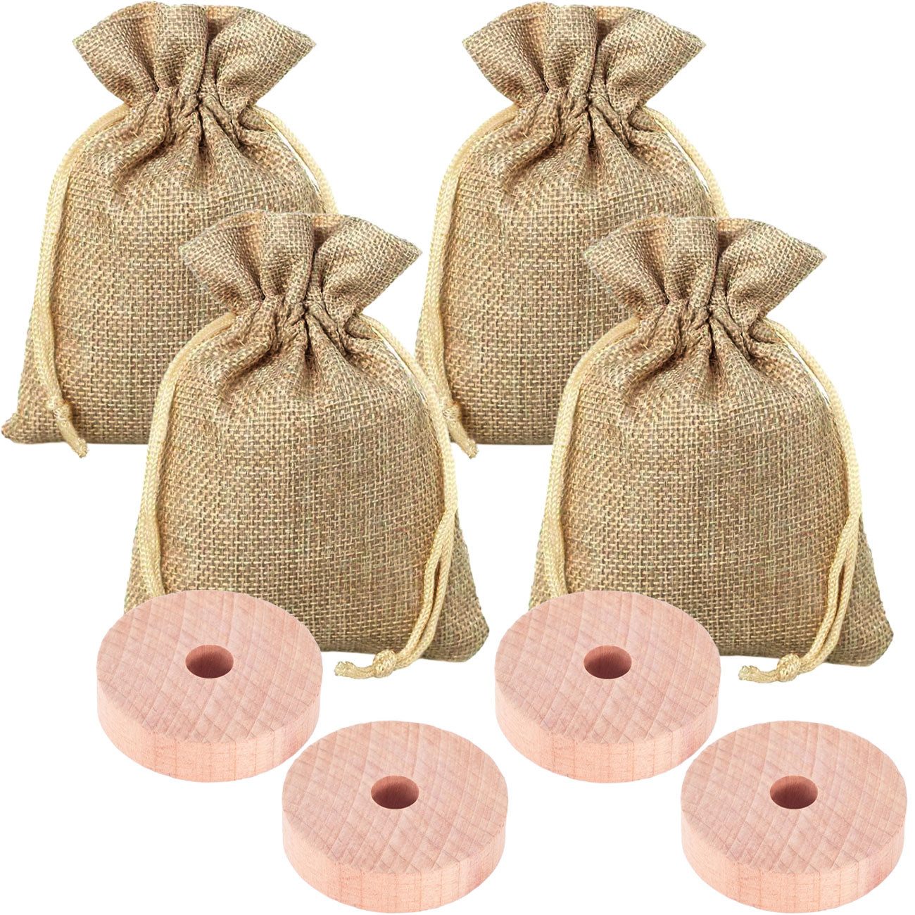Reinex Kleiderbügel Kleidermottenschutz-Set Lavendel & Zeder für Kleiderschränke, (2-tlg), Mottenschutz-Set mit Lavendsäckchen & Zedernholzringen