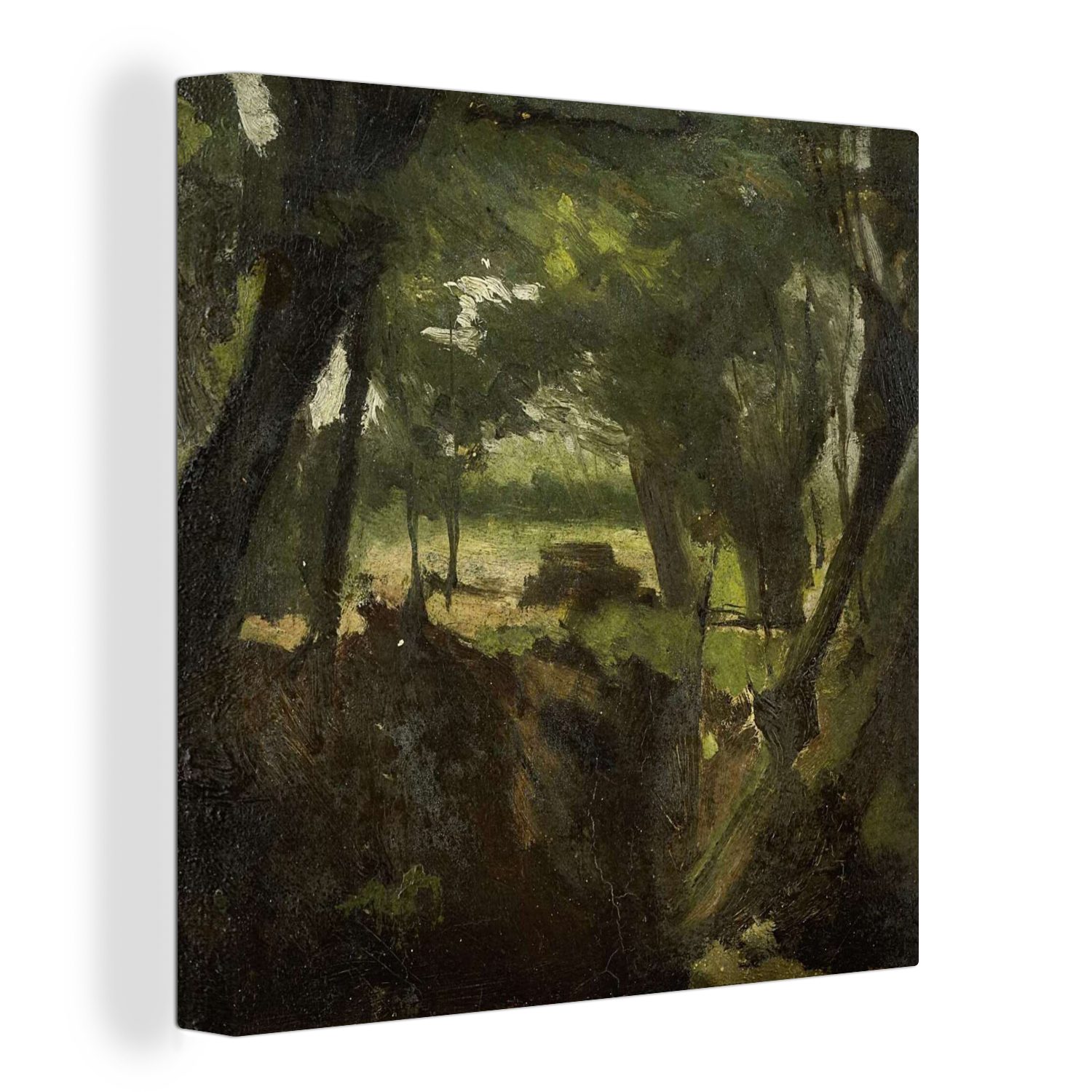 OneMillionCanvasses® Leinwandbild Waldansicht - Gemälde von George Hendrik Breitner, (1 St), Leinwand Bilder für Wohnzimmer Schlafzimmer