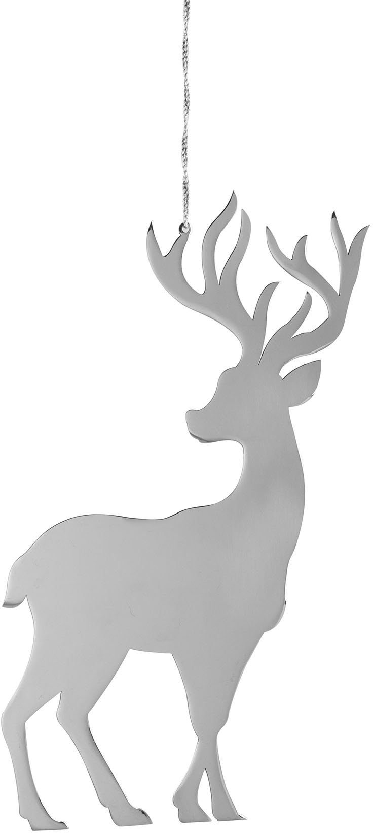 Weihnachtsfigur 30 cm Tierfigur, Edelstahl, Hirsch aus Weihnachtsdeko St), Fink ca. (1 Dekohänger, JASPER Höhe