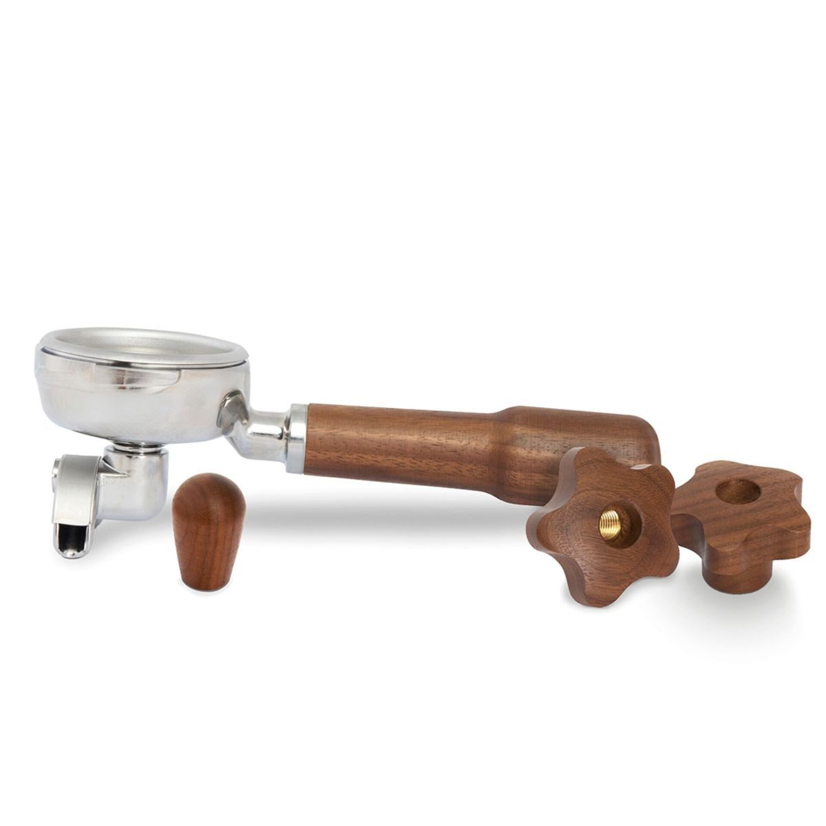 La Pavoni Tamper Kit Cellini Holz- griffe Canaletto-Walnuss