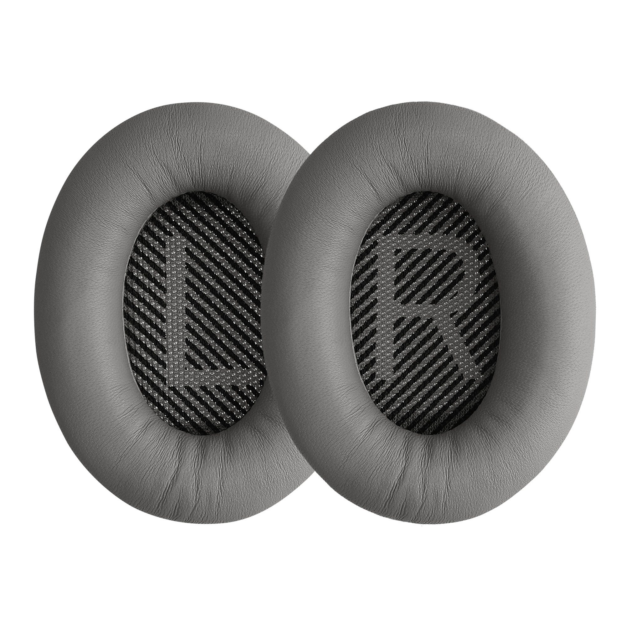 kwmobile 2x Ohr Polster für Bose Soundlink Around-Ear Wireless II Ohrpolster (Ohrpolster Kopfhörer - Kunstleder Polster für Over Ear Headphones) Grau