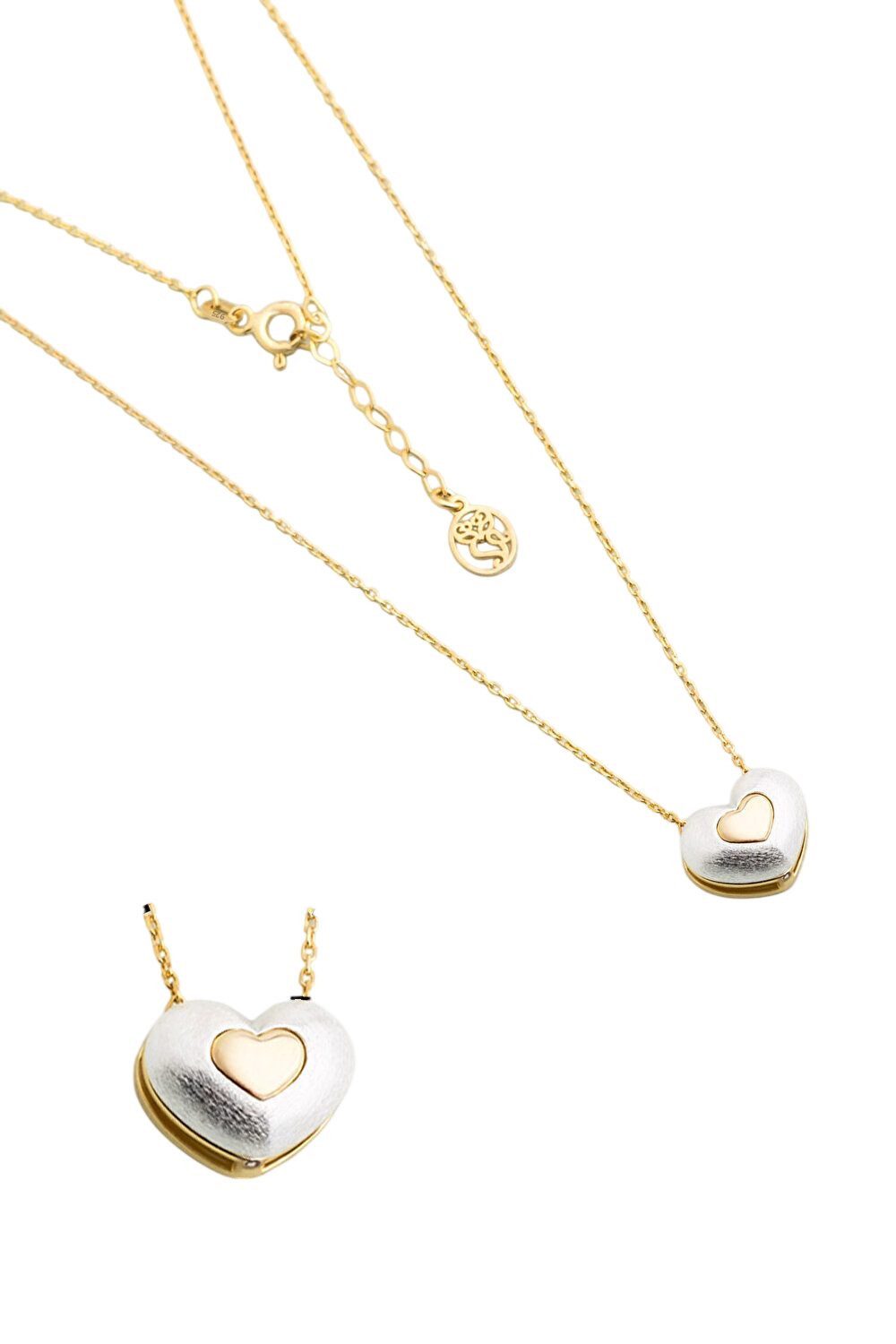 So CHIC... Kette mit Einhänger Amora 18K Gold & Silber 42cm Halskette
