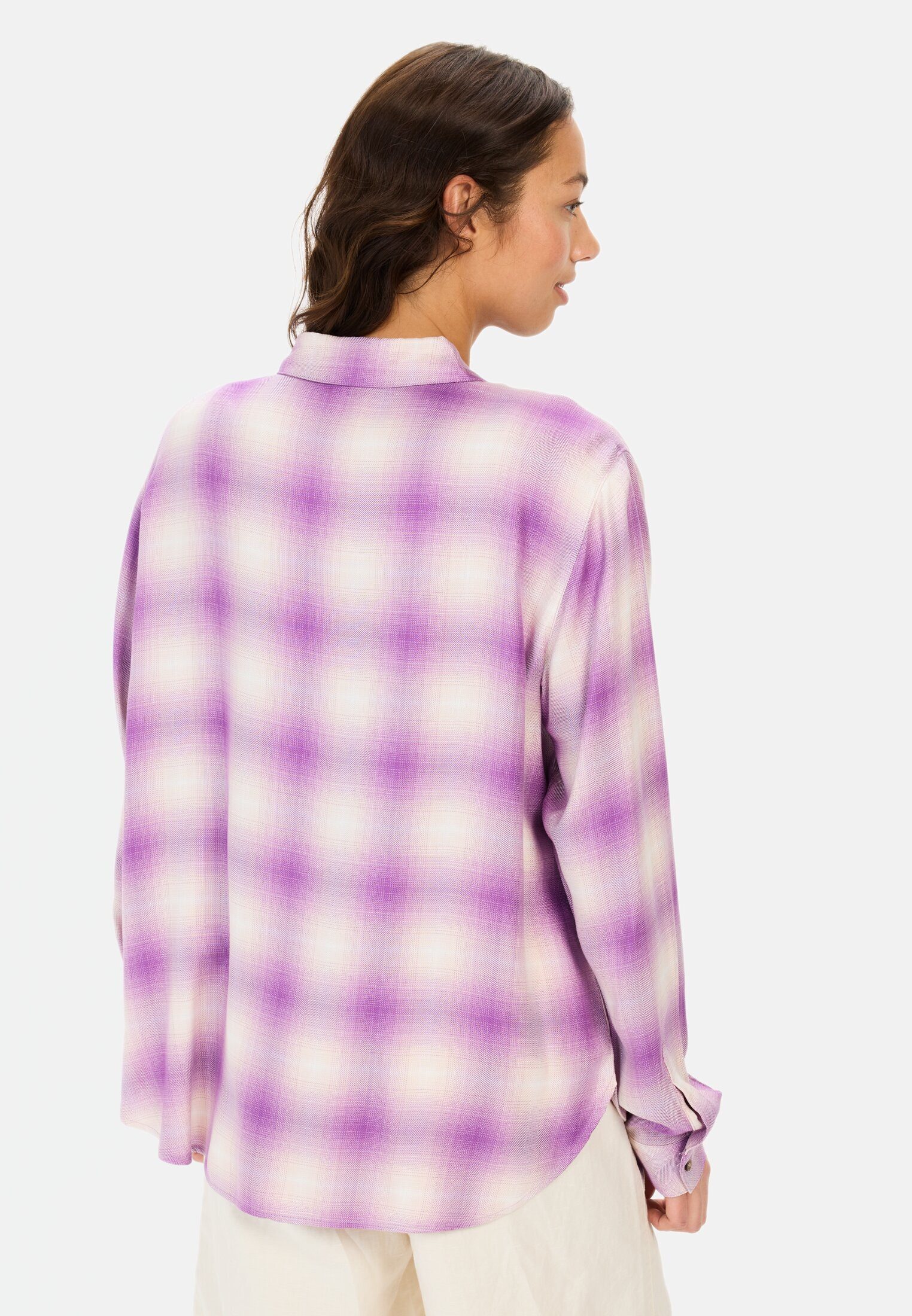 camel active Flanellhemd aus reiner Viskose Langarm Button-Down Button-Down günstig online kaufen