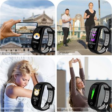 GelldG Fitness Armband mit Pulsmesser Blutdruckmessung Smartwatch Tracker Smartwatch