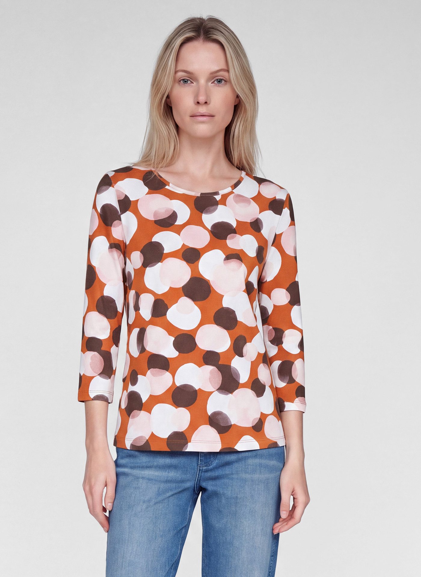 Rabe 3/4-Arm-Shirt mit Allover-Muster