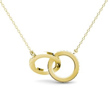 Ella Eisvogel Schmuckset Chic Circle Twin Creolen & Goldkette, 18 Karat