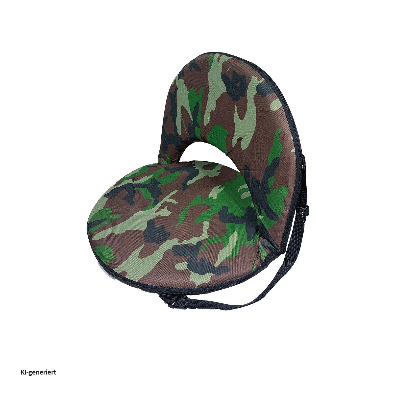 HTI-Living Relaxsessel Bodenstuhl Camouflage klappbar mit verstellbarer Rückenlehne (1 Stück) – Bild 4 von 5