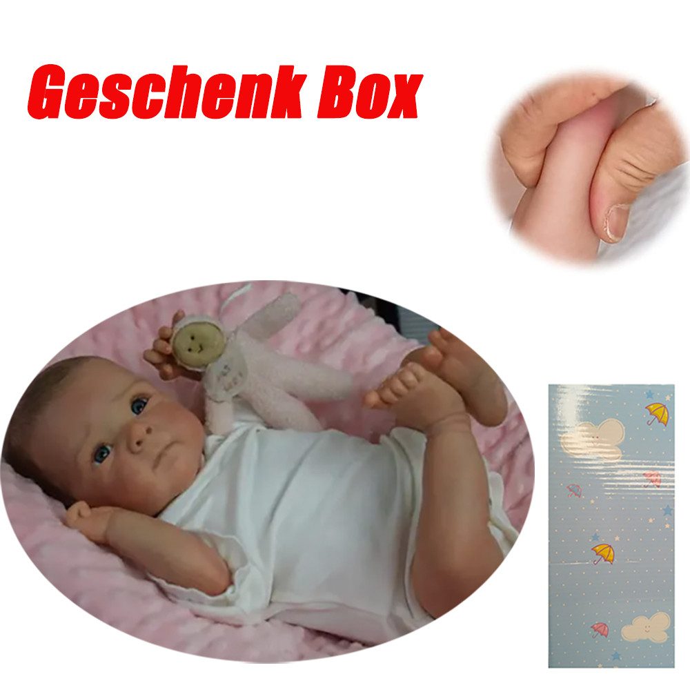 MC Star Babypuppe 50cm Volle Körper Silikon Wasserdicht Reborn Maddie Puppe