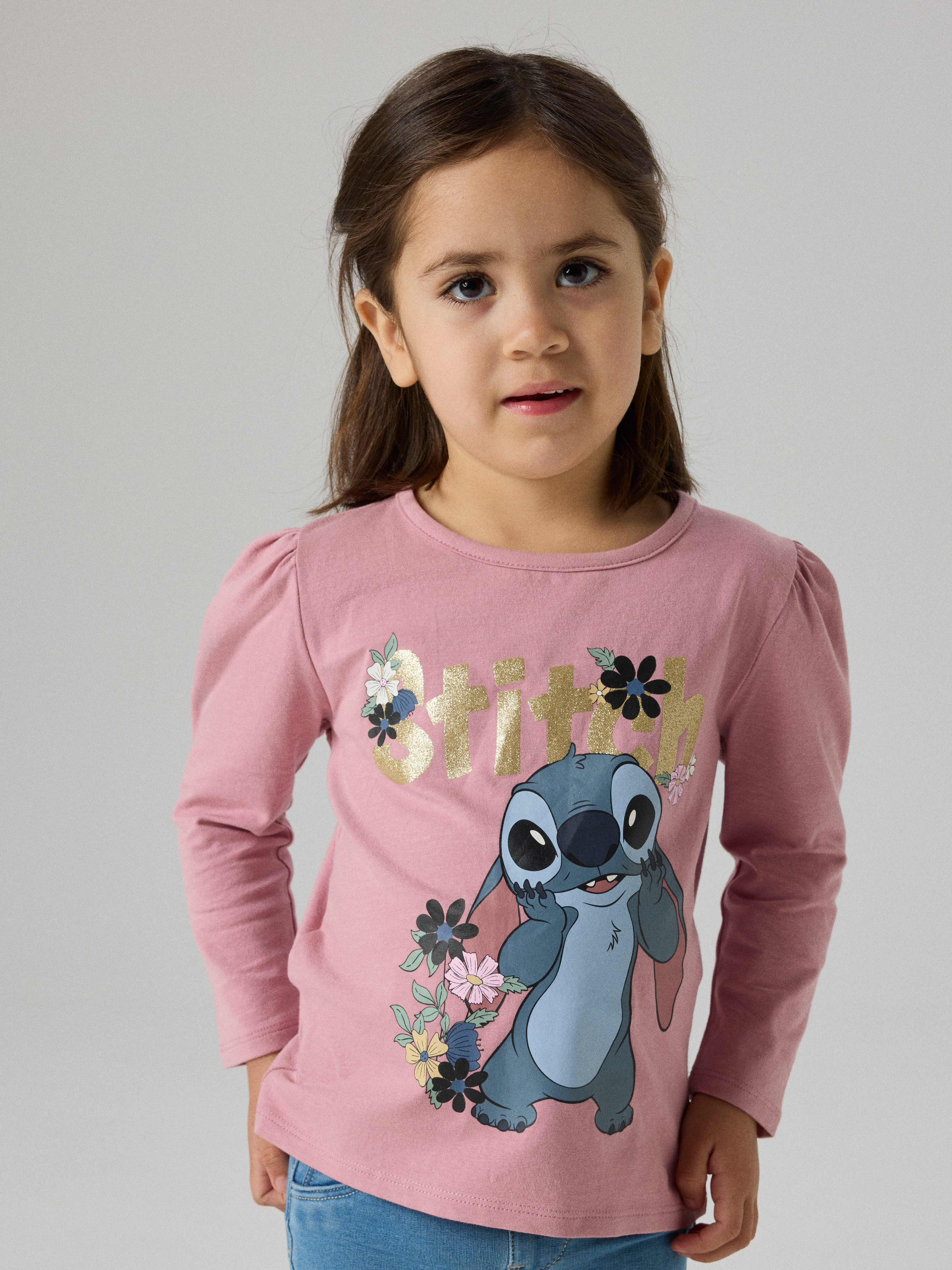 Name It T-Shirt NMFJINA STITCH LS TOP BOX NOOS WDI Baumwollmischung, regular fit