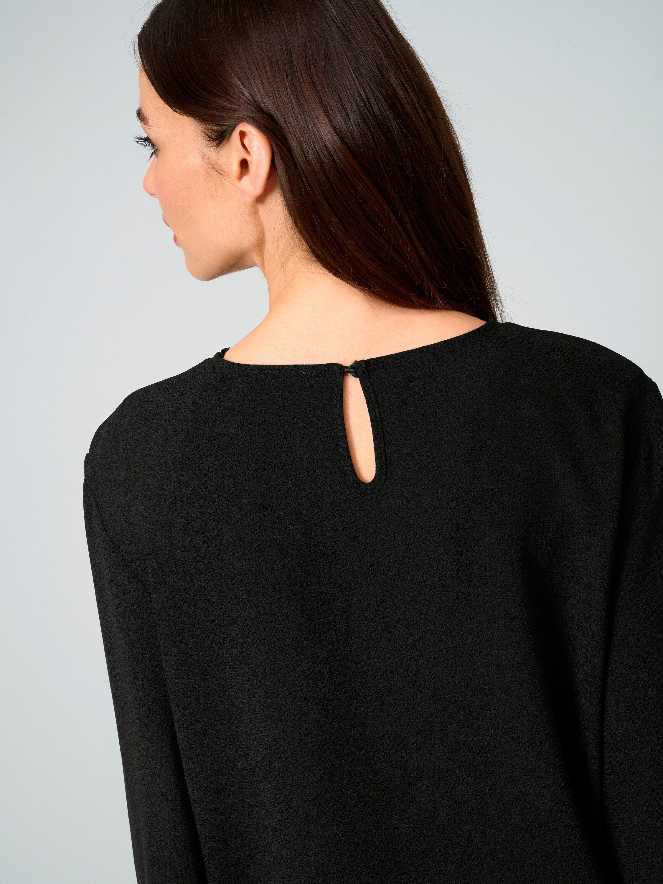 Alba Moda Schlupfbluse Bluse mit Perlenmotiv