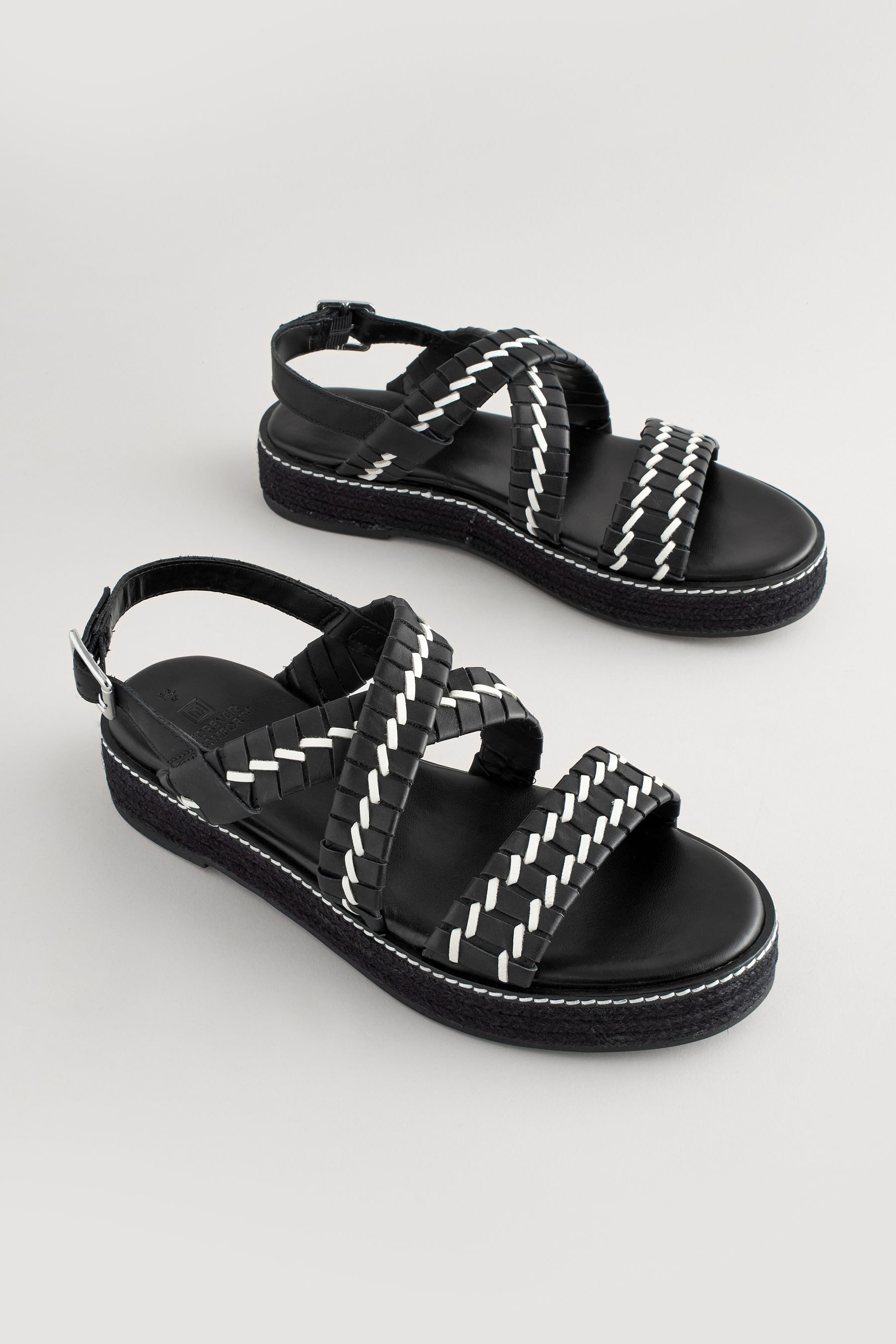 Next Forever Comfort® Zehentrenner-Slingbacks aus Leder Sandale (1-tlg) günstig online kaufen