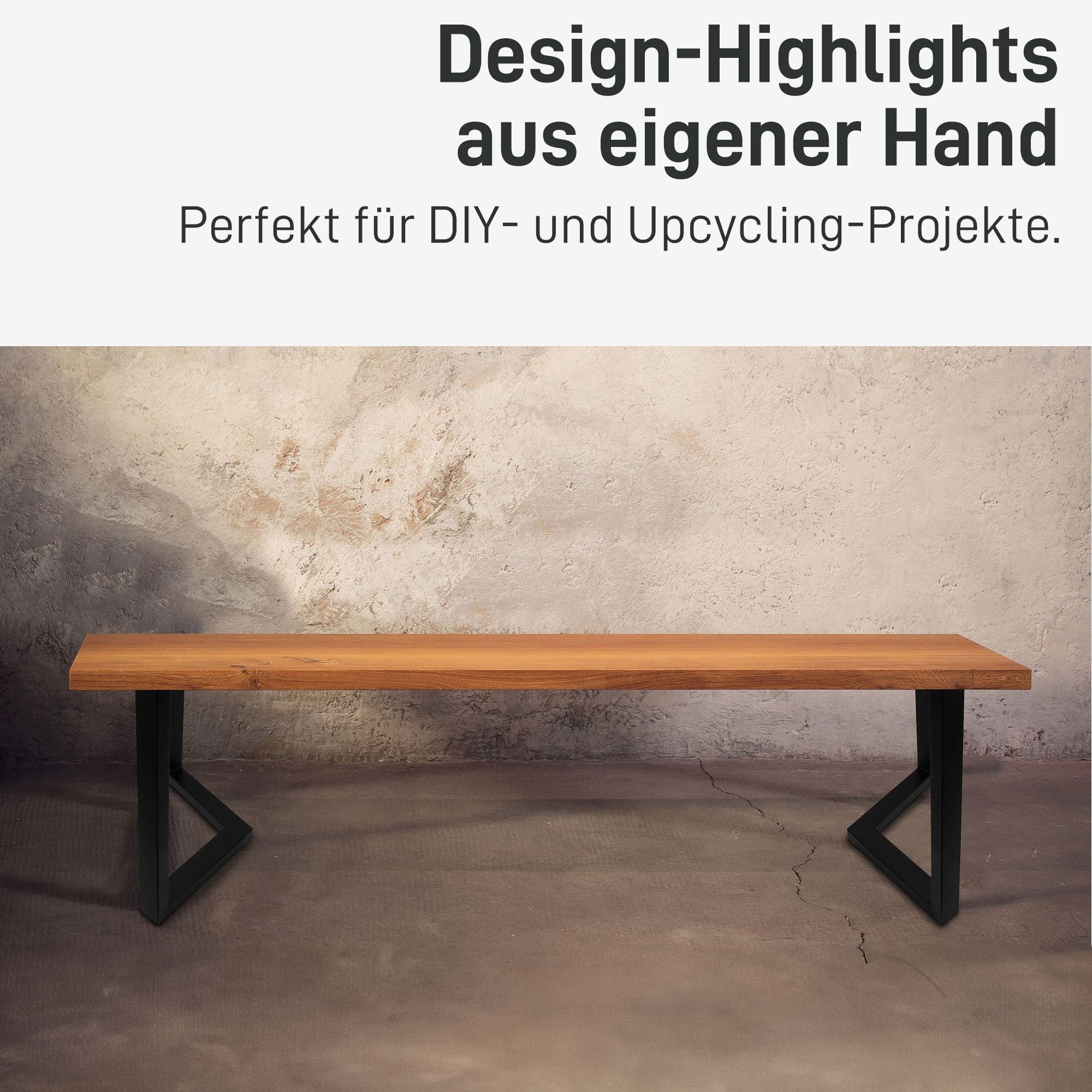 Natural Goods Berlin Möbelkufe ARROW, (2-St), Tischkufen, Schreib- und Konferenztischbeine, Esstischgestell, H 43cm