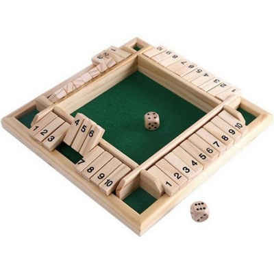 Fivejoy Spielturm Großes Holz-Brettspiel,Shut The Box Würfelspiel für 2-4 Spieler, Spielturm