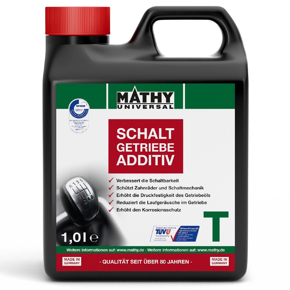 MATHY Getriebezusatz MATHY-T Schaltgetriebeöl-Additiv 1,0 l, 1,0 l, (1-St) Geeignet für Öle auf mineralischer, teil- & vollsynthetischer Basis