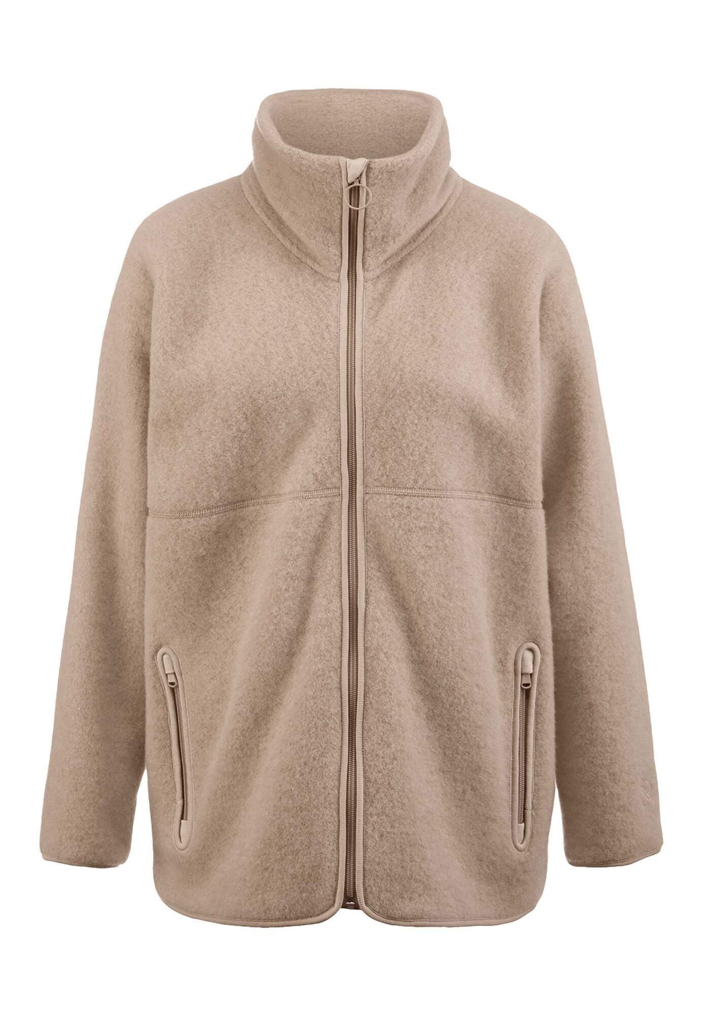 Hessnatur Fleecejacke Oversized aus reiner Bio-Merinowolle (1-St)