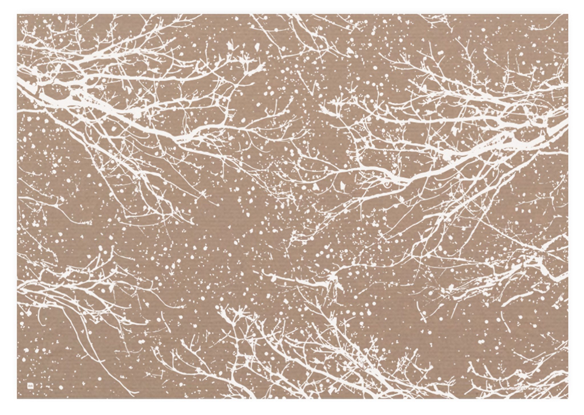 AVA Platzset, Tischsets aus Papier 43x30cm mit Winterzweige Muster 50 Stück Einweg