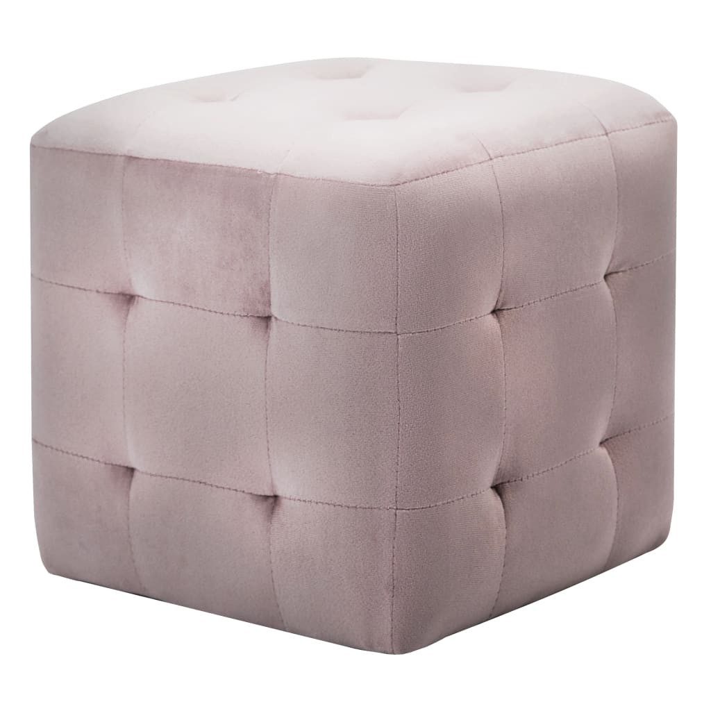 vidaXL Nachttisch Nachttische 2 Stk. Rosa 30×30×30 cm Samtstoff (2-St)