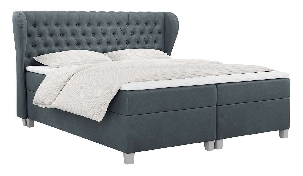 MKS Boxspringbett Deko Doppelbett MÖBEL mit Multipocket-Matratze Bed - BURLONE,