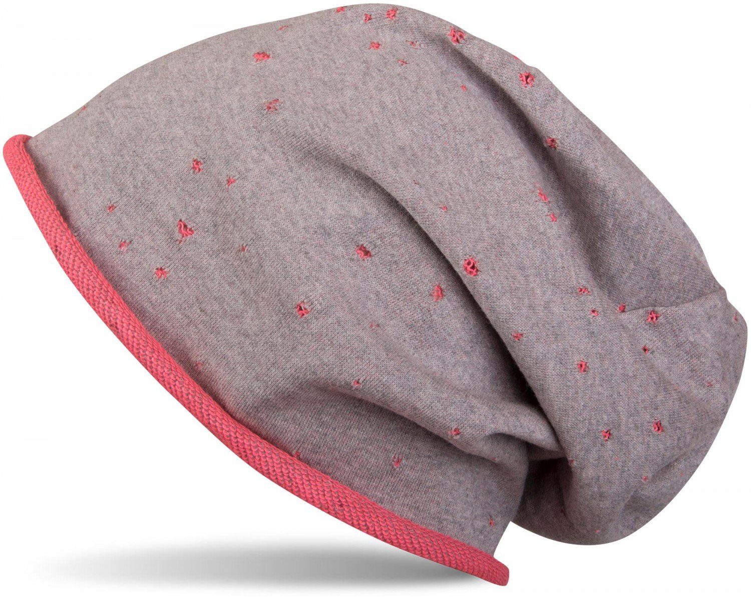 styleBREAKER Beanie Beanie mit Löcher & Rollrand (1-St) günstig online kaufen