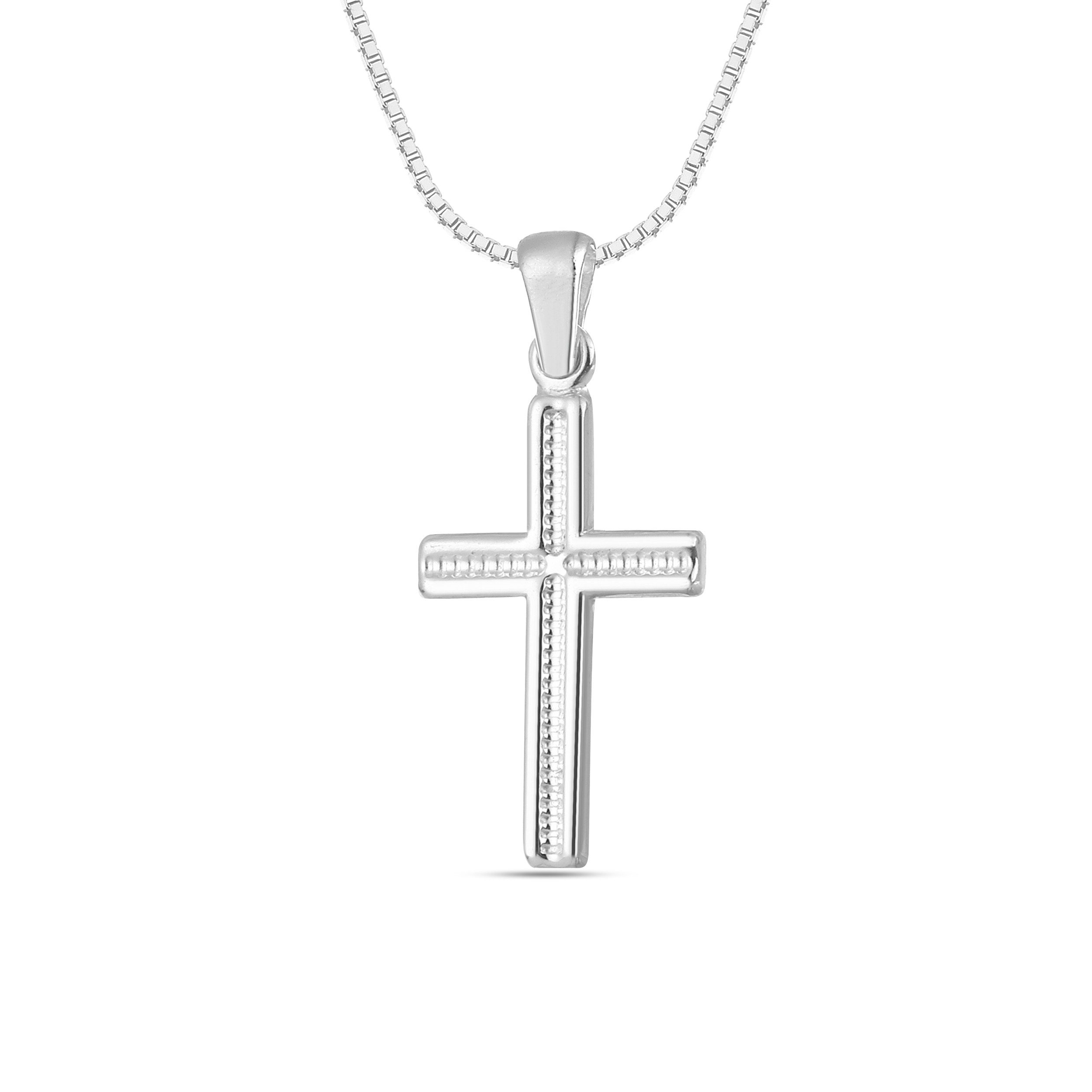 NAHLE Kette mit Anhänger Kreuz Silberkette Kreuz Kette (inkl. Schmuckbox), günstig online kaufen