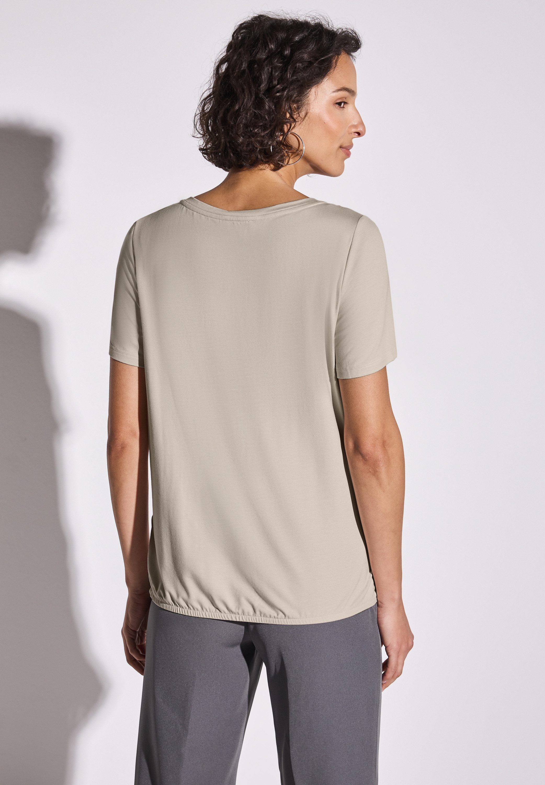 STREET ONE T-Shirt, mit Elastiksaum günstig online kaufen