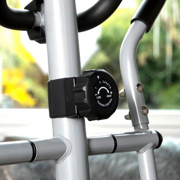 Winch Crosstrainer WINCH Crosstrainer Pro, Tablet-Halterung und Handpulssensoren, Trainingscomputer mit LCD-Anzeige und Tablet - und Handyhalterung