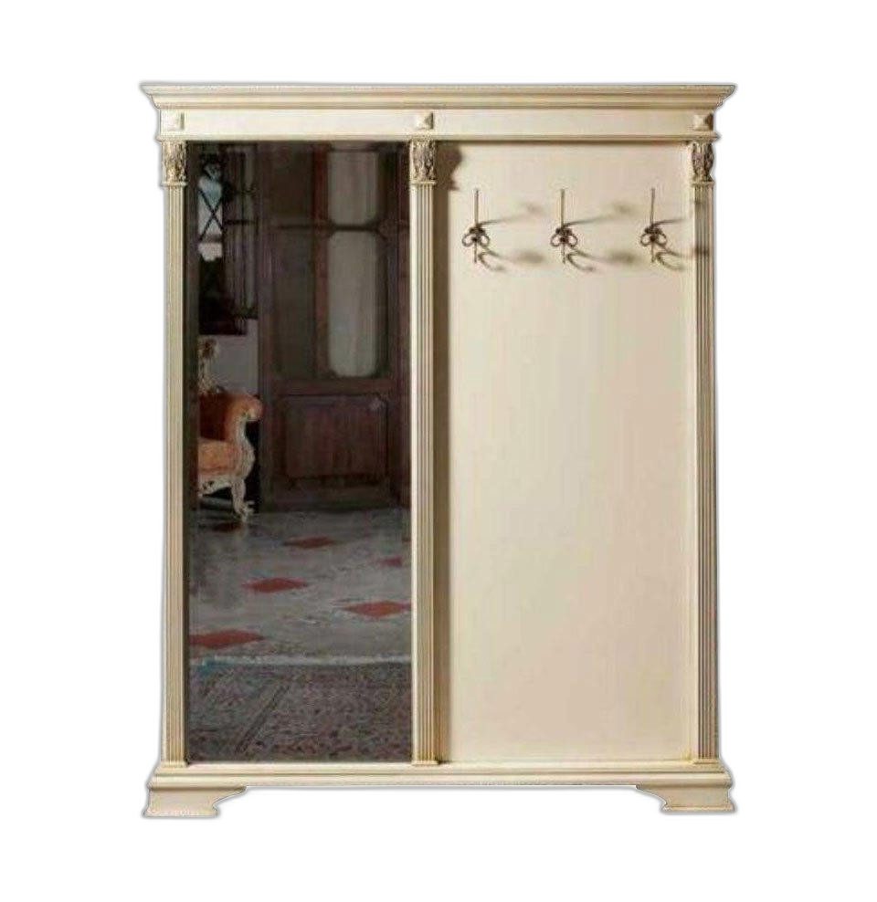 Xlmoebel Garderobenpaneel Weißes Holz-Garderobenpaneel im klassischen Design (Garderobe, 1 St., Garderobe), Hergestellt in Europa