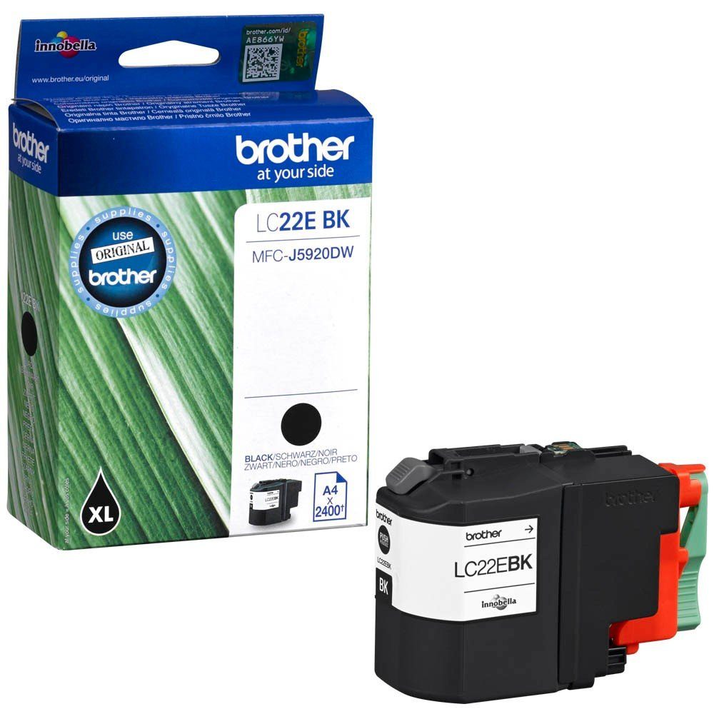 Brother 1 Tintenpatrone LC-22E ca. 2.400 Seiten - black Tintenpatrone (1 Farbe, 1-tlg)