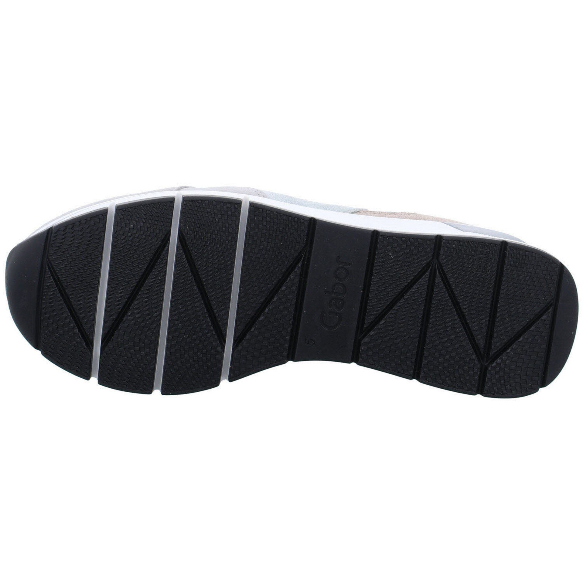 Sneaker Schuhe (pastell.schwarz) Synthetikkombination Sneaker Davos Damen Weiß Sneaker Gabor