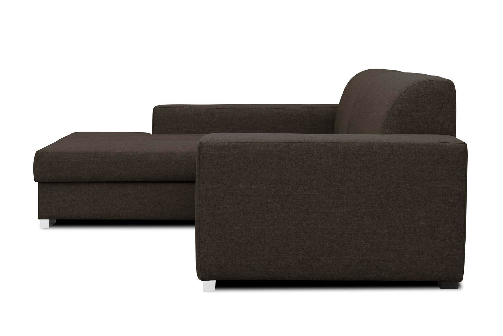 für und Eckschlafsofa Beautysofa klassische MISTER, Polsterecke inklusive 03) Stil Braun Bettkasten, modernes oder Relaxfunktion (sawana im Wohnzimmer, rechts, Ecke links