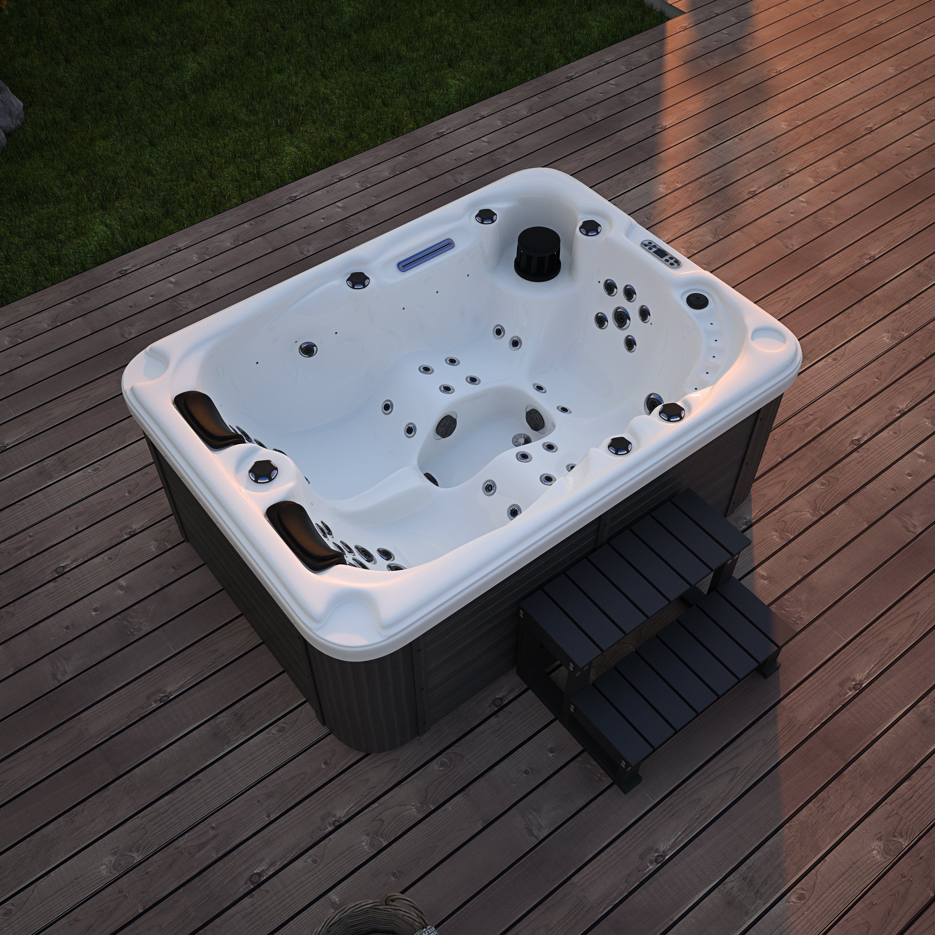 HOME DELUXE Whirlpool Outdoor Whirlpool BEACH, (3-tlg)