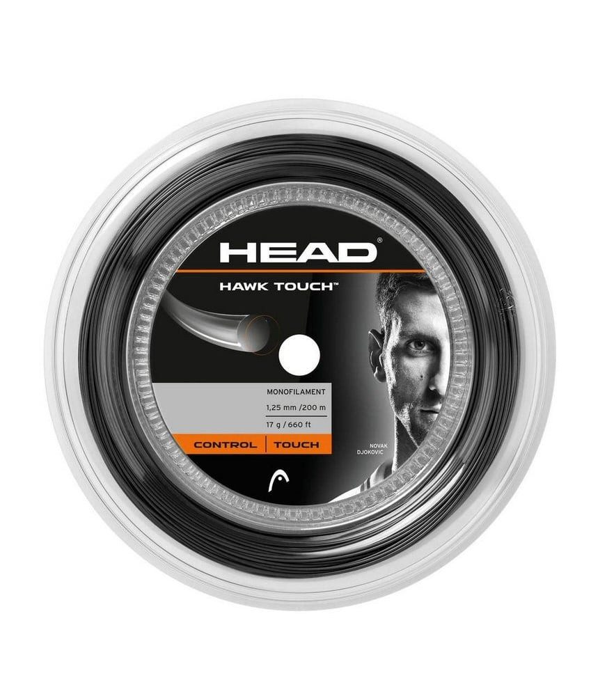 Head Tennissaite Hawk Touch (Haltbarkeit+Kontrolle) anthrazit 200m Rolle, Saitendicke: 1.25