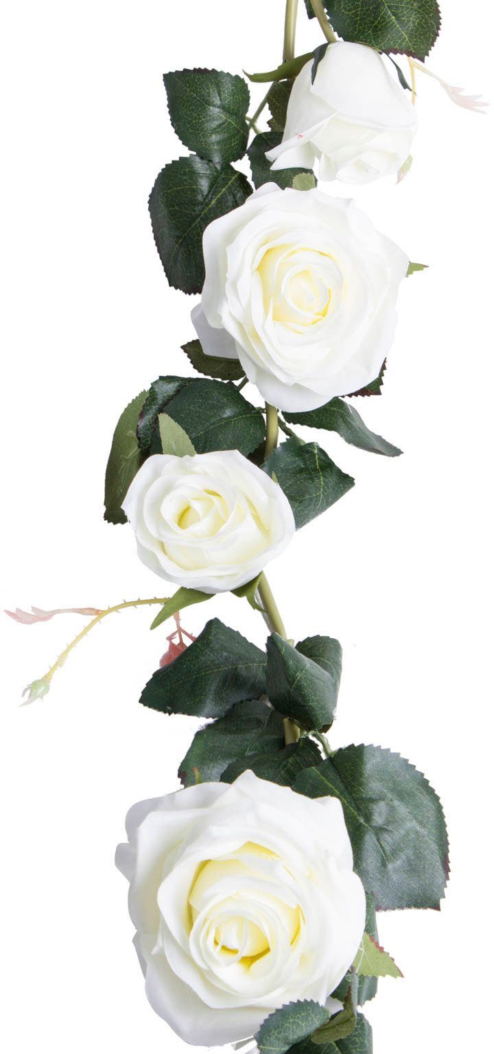 Kunstblume Rosengirlande Dijon Rose, Botanic-Haus, Höhe günstig online kaufen