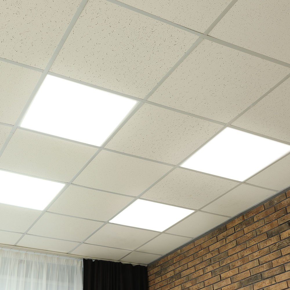 Deckenpanel Deckenlampe LED-Leuchtmittel LED fest verbaut, 59,5x59,5 Deckenleuchte, etc-shop LED Büro LED Panel Neutralweiß, Einbau Panel