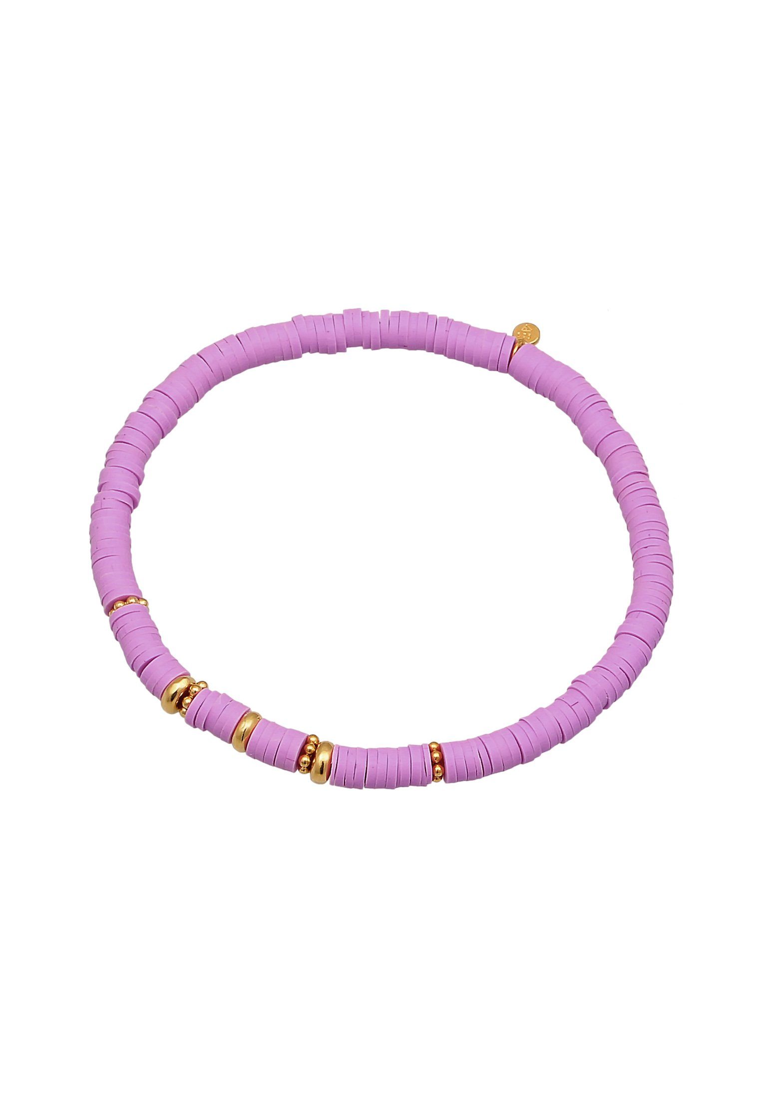 Elli Armband Perlen Silber Heishi Beads Pink 925