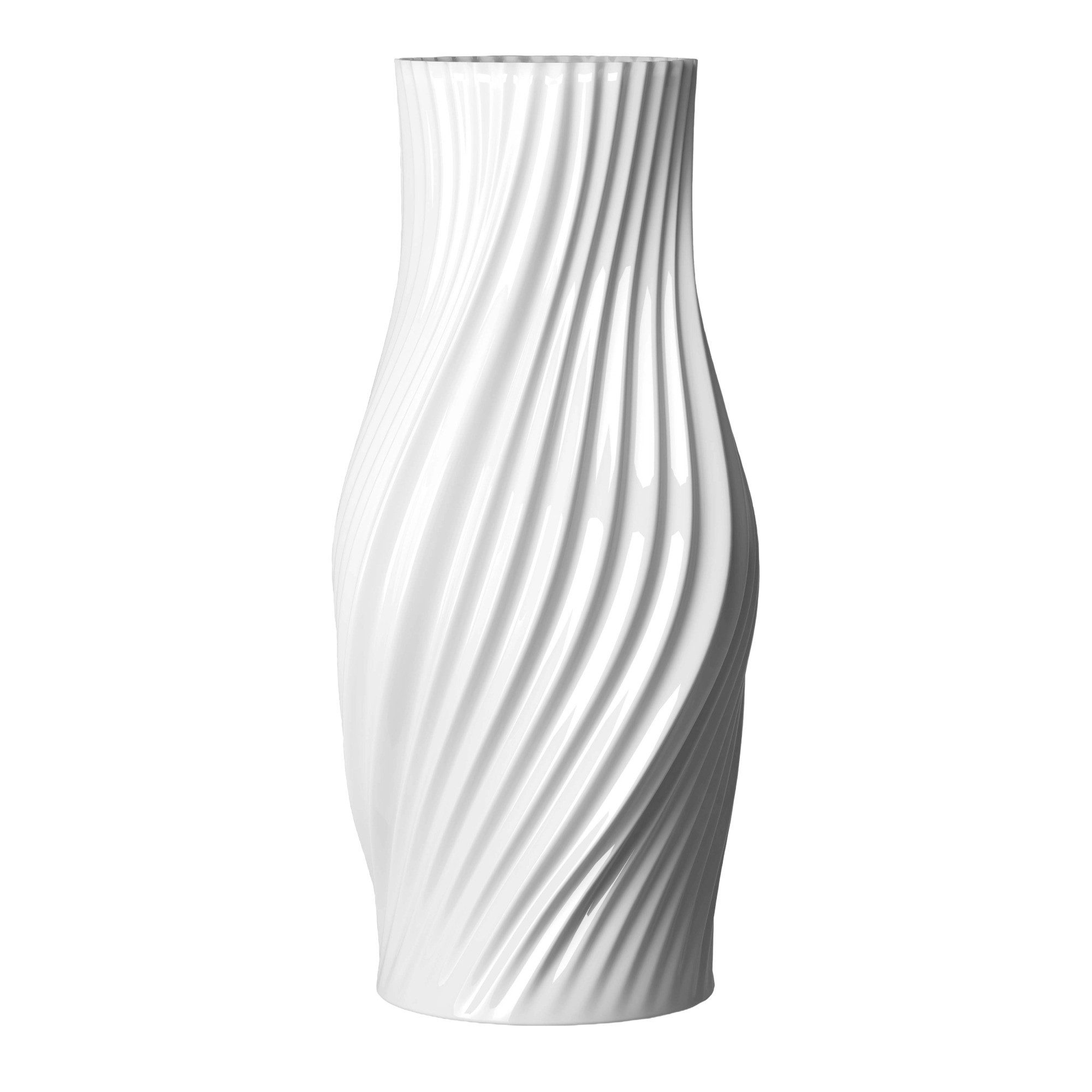 Lyngby Porcelæn Dekovase Lyngby Porcelæn Twist Vase Porzellan weiß