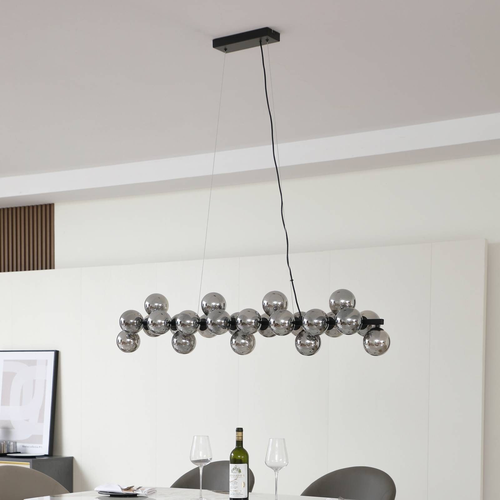 Lucande Hängeleuchte Naelen, Metall, Schwarz IP20, 25 x 8 W LED
