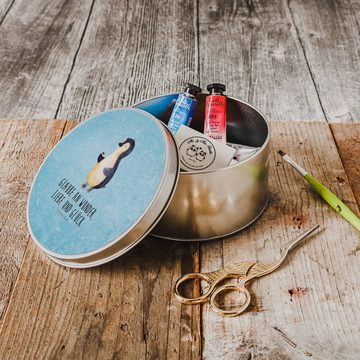Mr. & Mrs. Panda Aufbewahrungsdose Pinguin Marienkäfer - Eisblau - Geschenk, Dose, Metalldose, aufmerksa (1 St), Besonders glänzend
