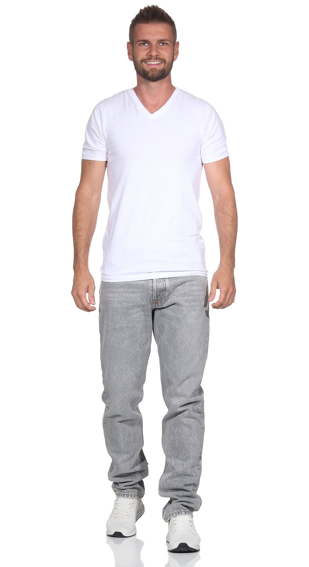 Jeans Dezenter 007D4 Slim MID Diesel Meliert, Pocket Style, Gerade Diesel Straight Waist fit, D-SARK Jeans Herren, Herren - Used-Look, 5 Grau, Leg -