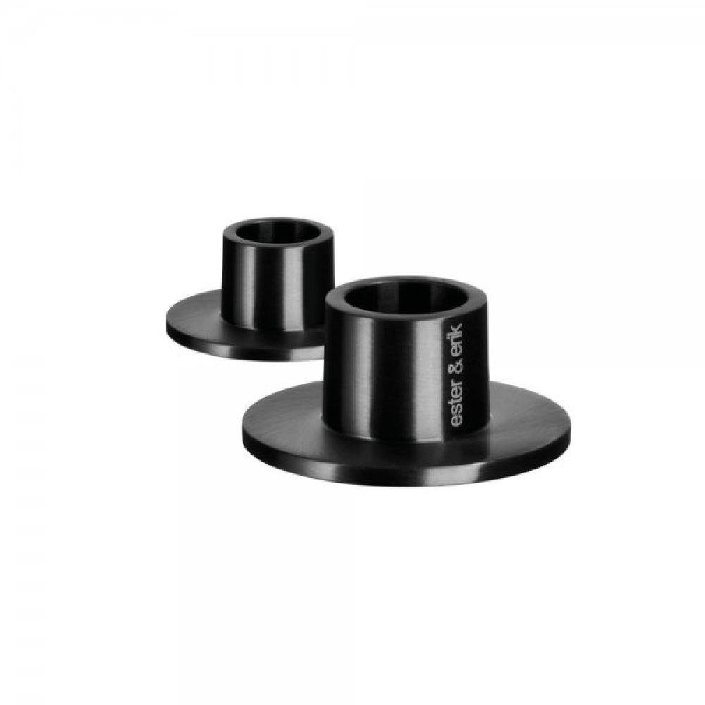 ester & erik Свічкиhalter Свічкиhalter Set Small Black Matt (2-teilig)