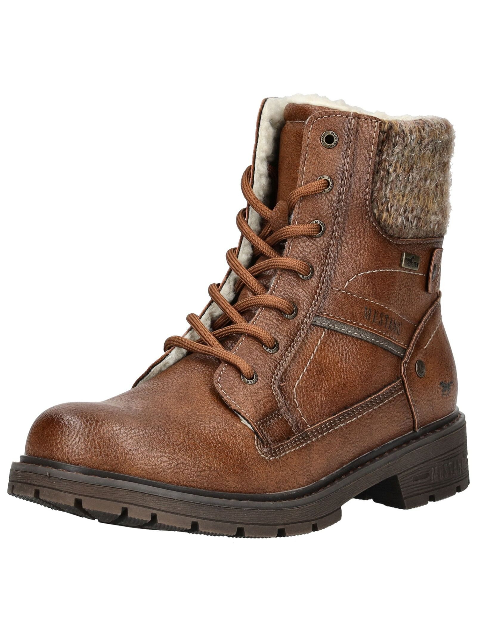 MUSTANG Stiefelette Lederimitat/Textil . Schnürstiefelette günstig online kaufen