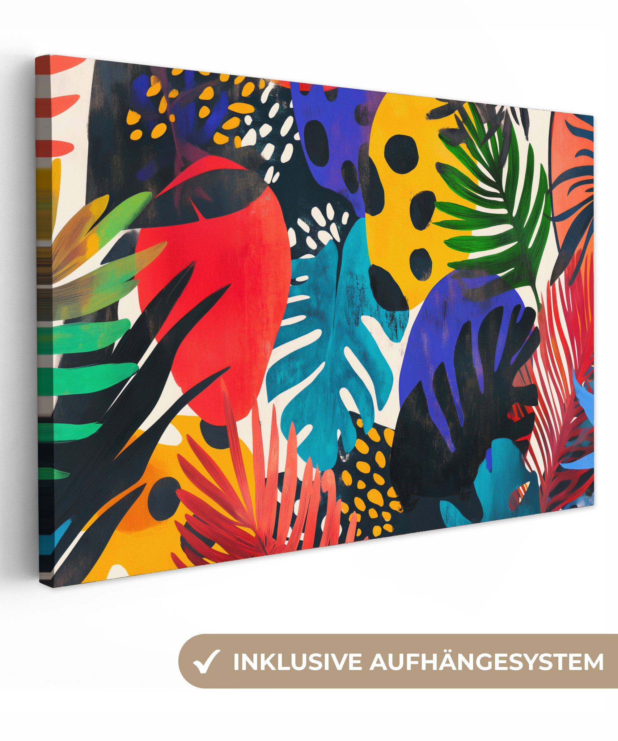OneMillionCanvasses® Leinwandbild Blätter - Formen - günstig online kaufen