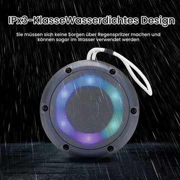 MAGICSHE kleine Outdoor Bluetooth Lautsprecher Außenlautsprecher (10 W, Bunte Lampe Einbau Lautsprecher)