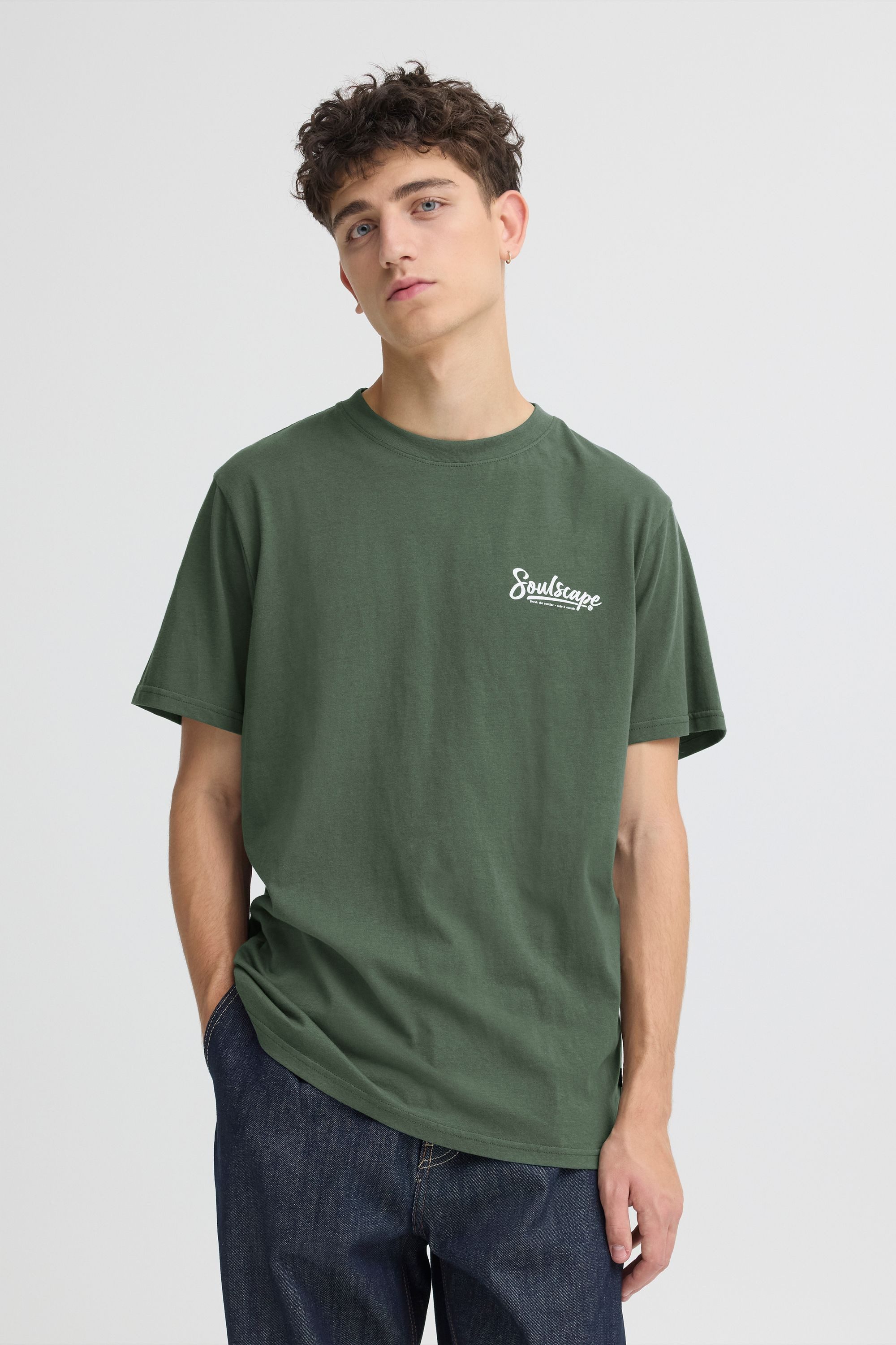 !Solid Rundhalsshirt SDTyrese Klassisches T-Shirt mit Backprint